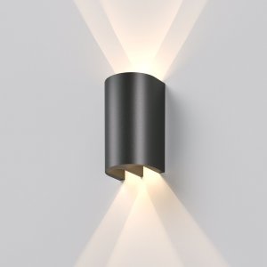 Чёрный уличный настенный светильник подсветка в две стороны 5Вт 4000К «Twinray»
