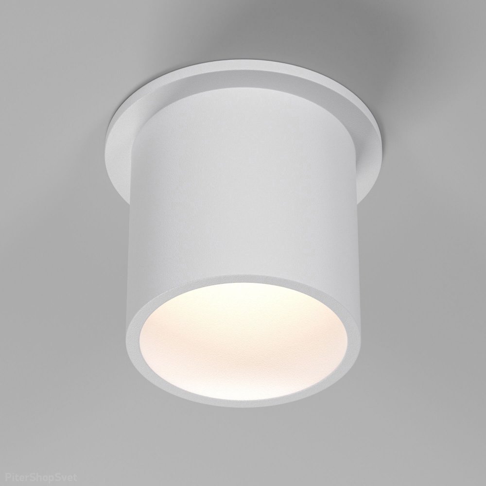 Белый встраиваемый светильник цилиндр «MOLL» 25005/01 GU10 белый
