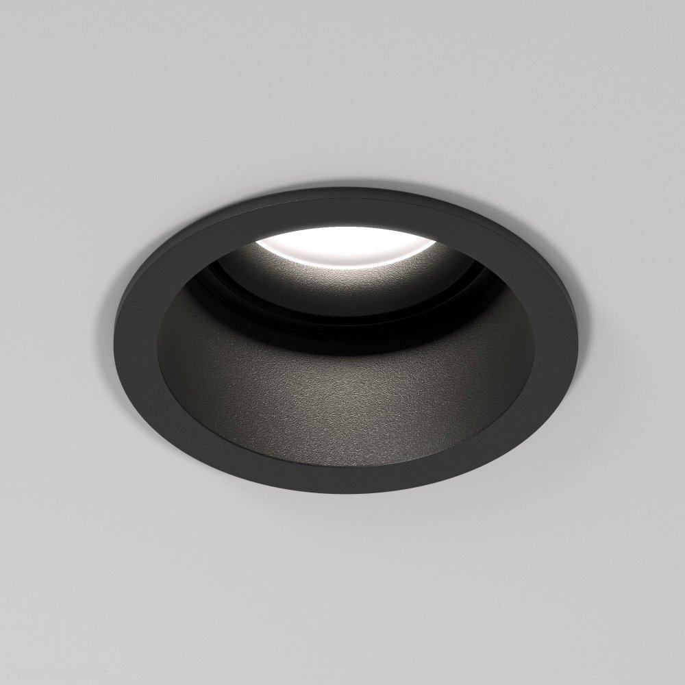 встраиваемый круглый поворотный светильник «HIDE» 25008/01 GU10 чёрный