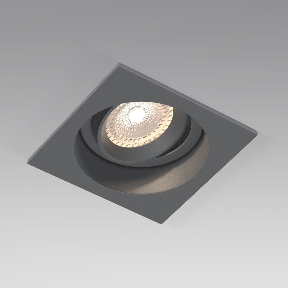 Квадратный встраиваемый поворотный светильник «Tune» 25015/01 графит