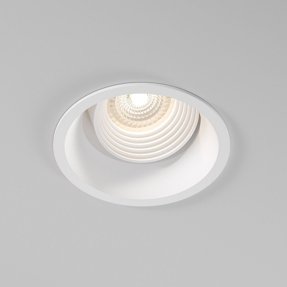 Белый встраиваемый круглый поворотный светильник «Punto» 25016/01