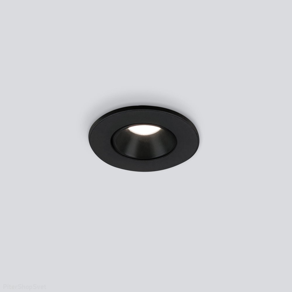 Чёрный встраиваемый светильник 3Вт 4200К 25025/LED 3W 4200K BK черный