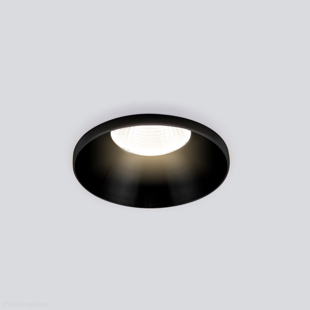 Чёрный встраиваемый светильник 7Вт 4200К 25° «NUTA» 25026/LED 7W 4200K BK черный