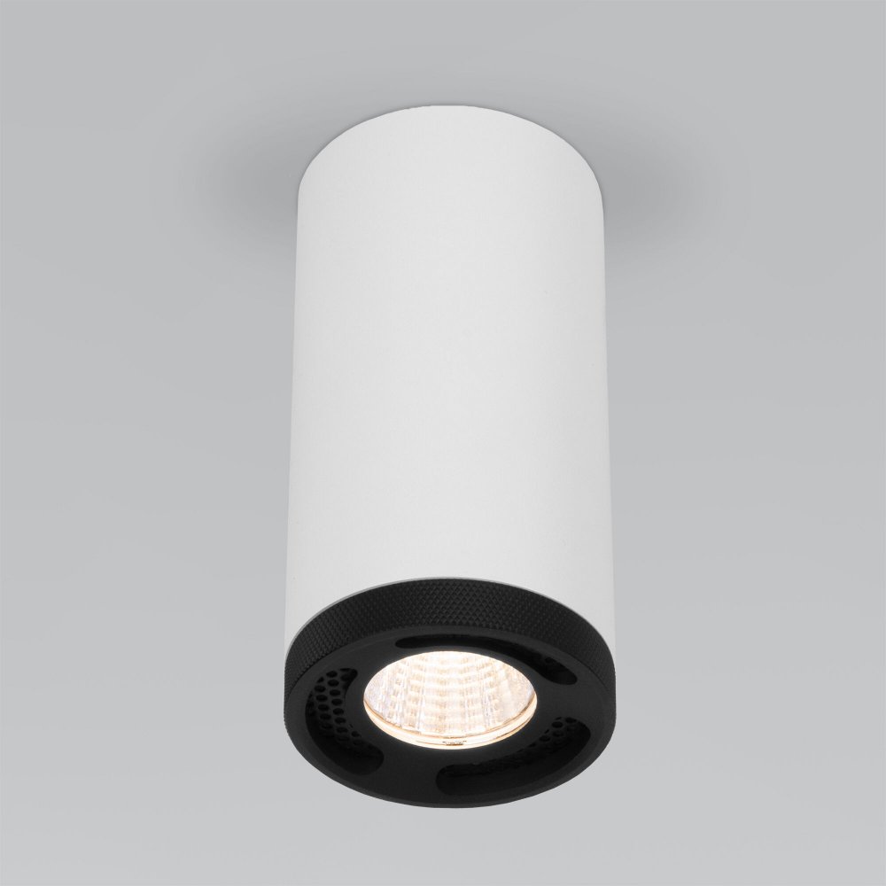 Накладной потолочный светильник цилиндр 9Вт 4200К белый/чёрный 25033/LED