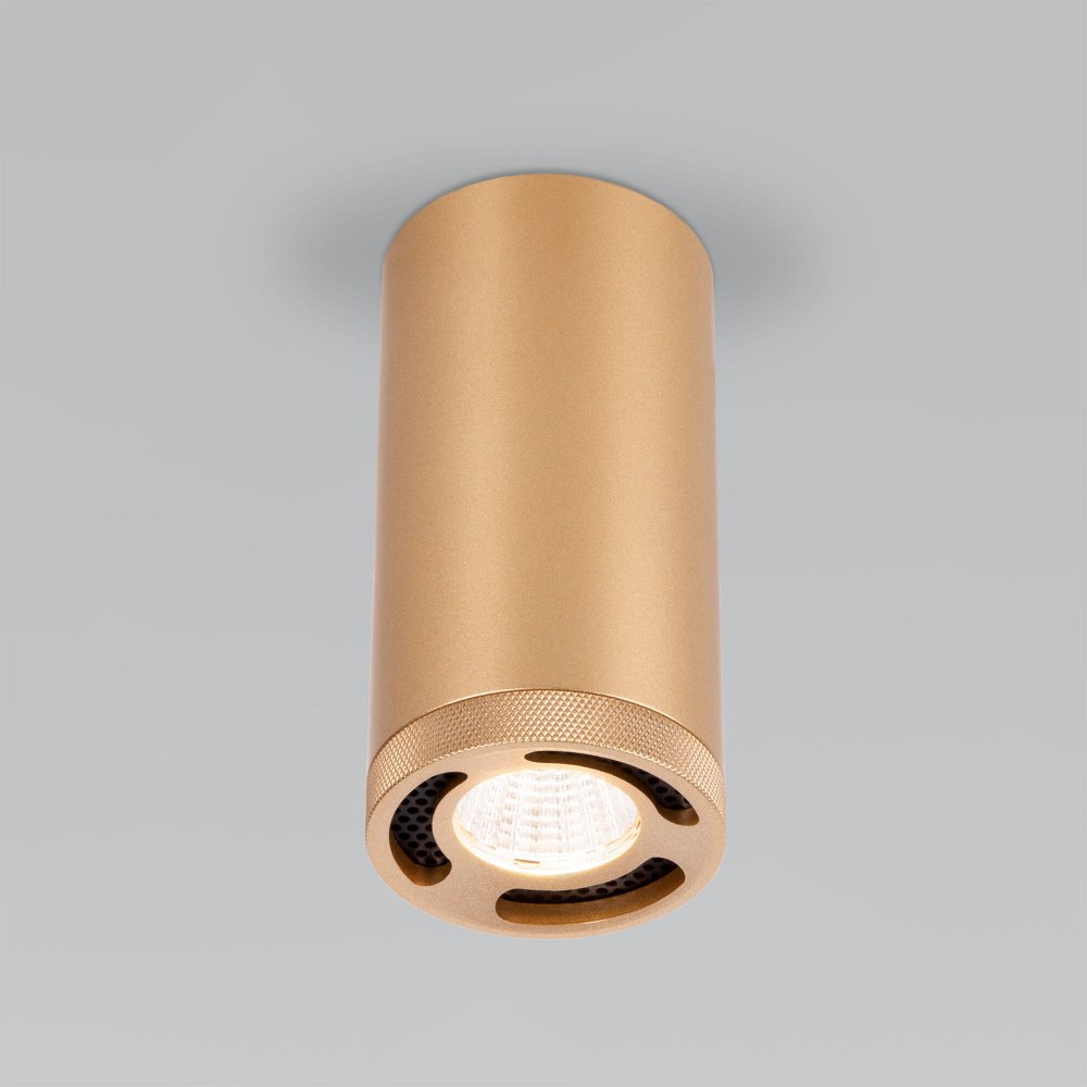 9Вт золотой цилиндрический накладной светильник 25033/LED 9W 4200K золото
