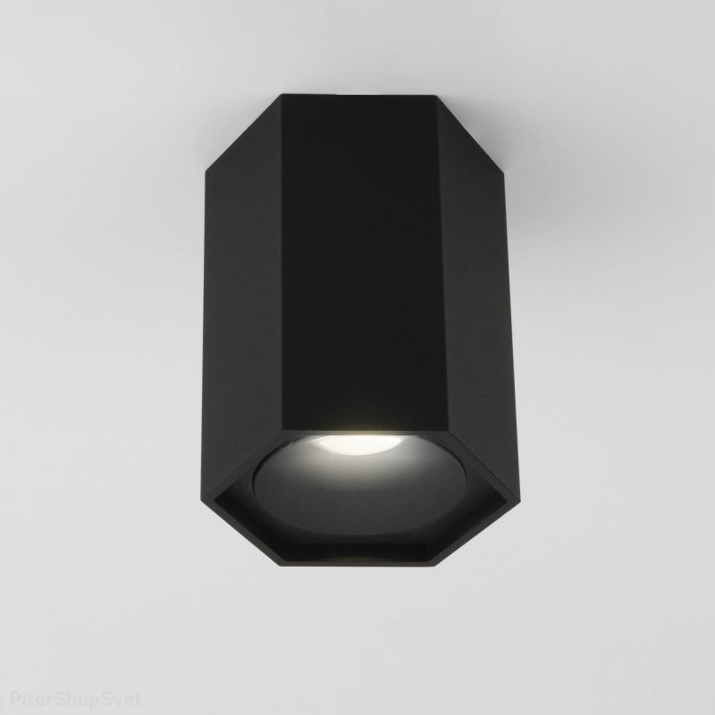 Чёрный накладной потолочный светильник 7Вт 4200К 25037/LED 7W 4200K черный матовый