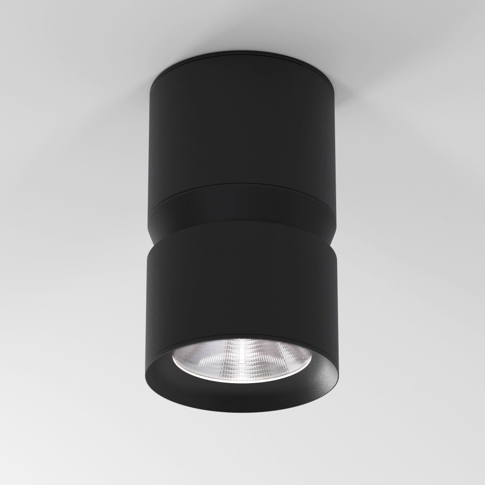 12Вт чёрный накладной потолочный светильник цилиндр «Kayo» 25049/LED 12W 4000К чёрный
