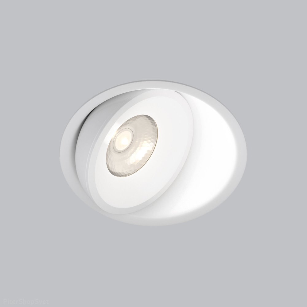 Белый встраиваемый круглый поворотный светильник 6Вт 4200К 25083/LED