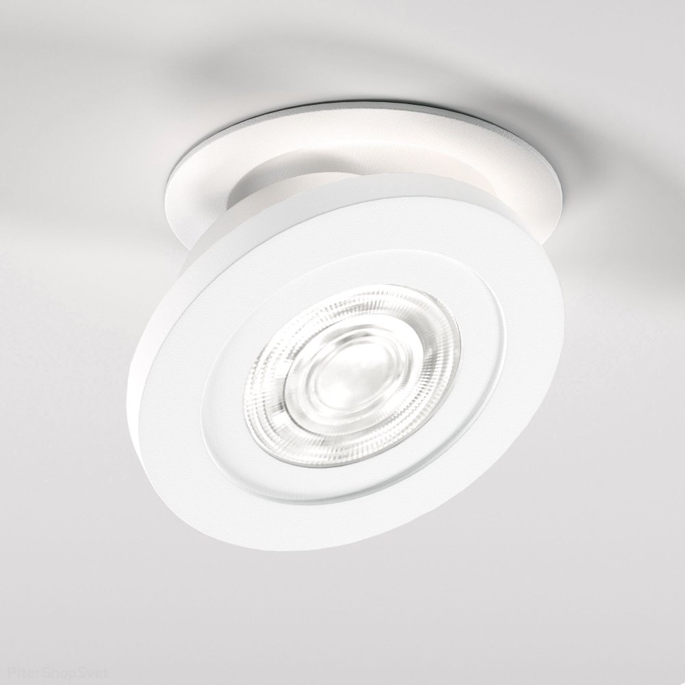 Белый встраиваемый поворотный светильник спот 6Вт 4000К «Surf» 25084/LED 6W 4000K белый