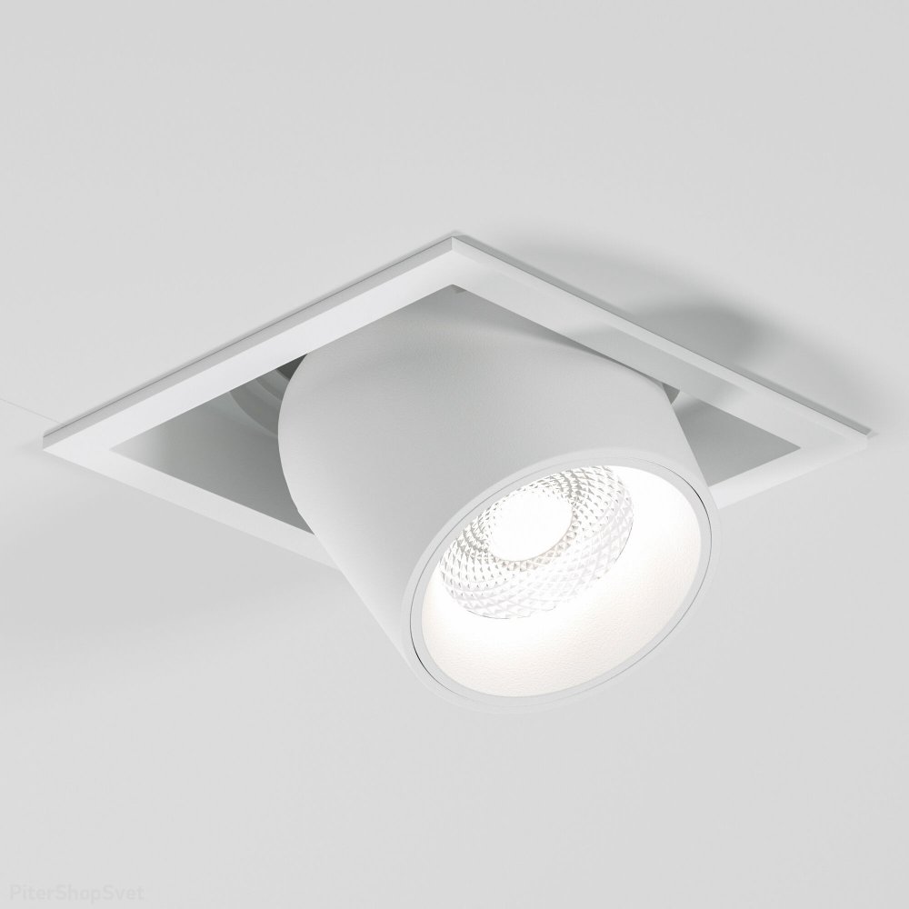 Белый встраиваемый поворотный светильник спот «CONNER» 25087/LED 8W 4000K белый