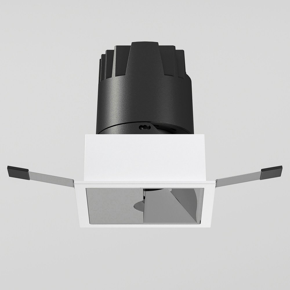 Встраиваемый прямоугольный светильник «Inline» 25091/LED 10W 3000K белый/хром