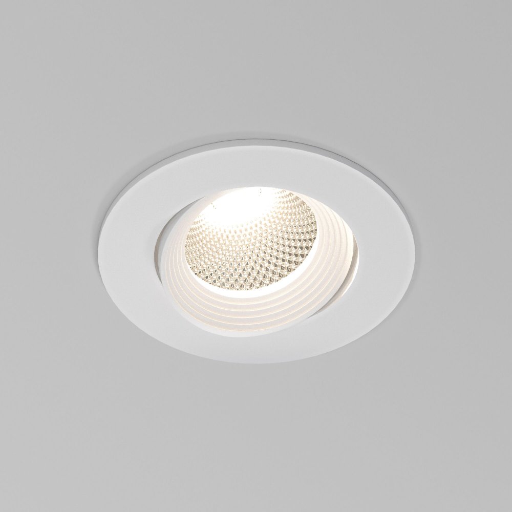 Белый встраиваемый круглый поворотный светильник «Even» 25094/LED