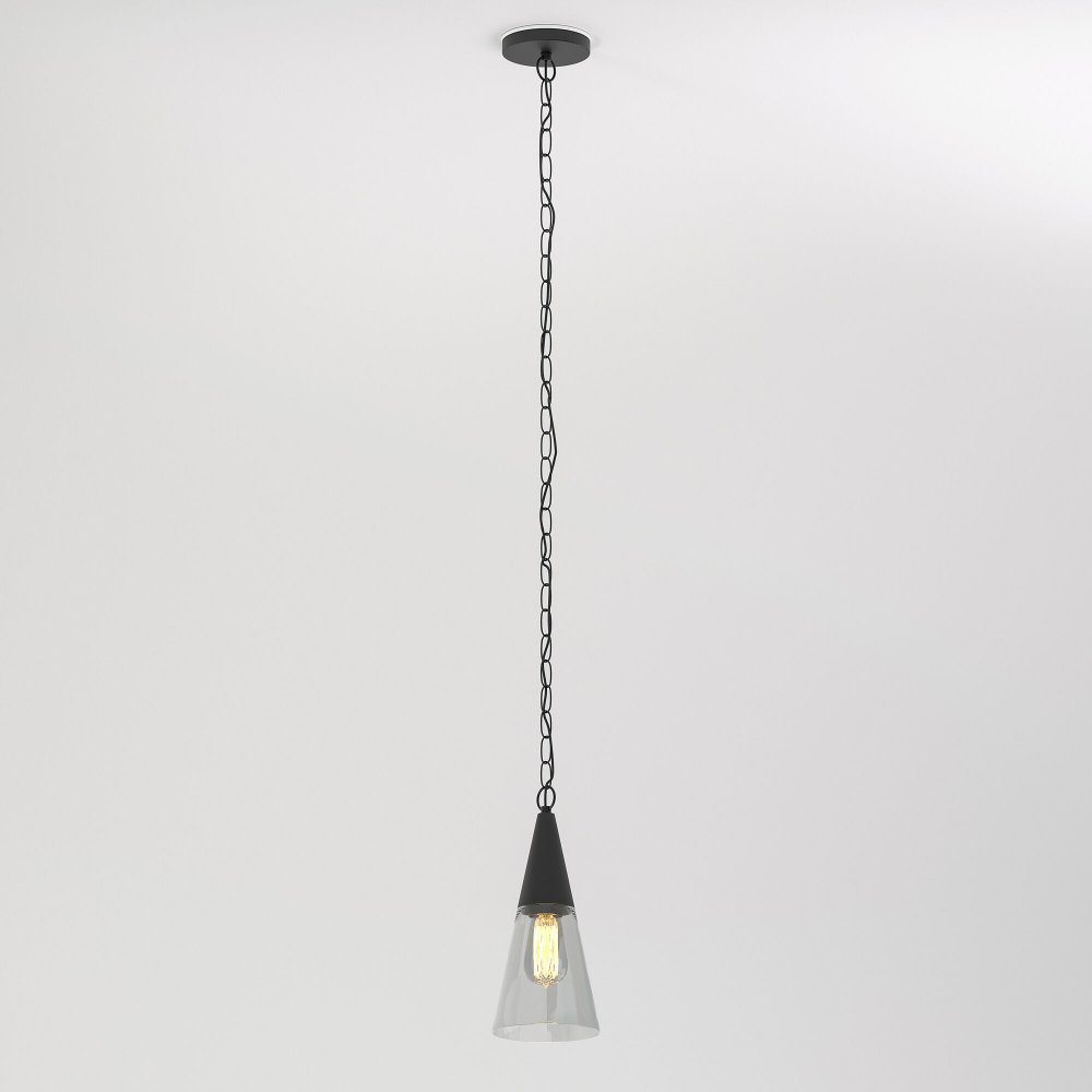 Уличный подвесной светильник стеклянный конус «Vesto» 35171/H