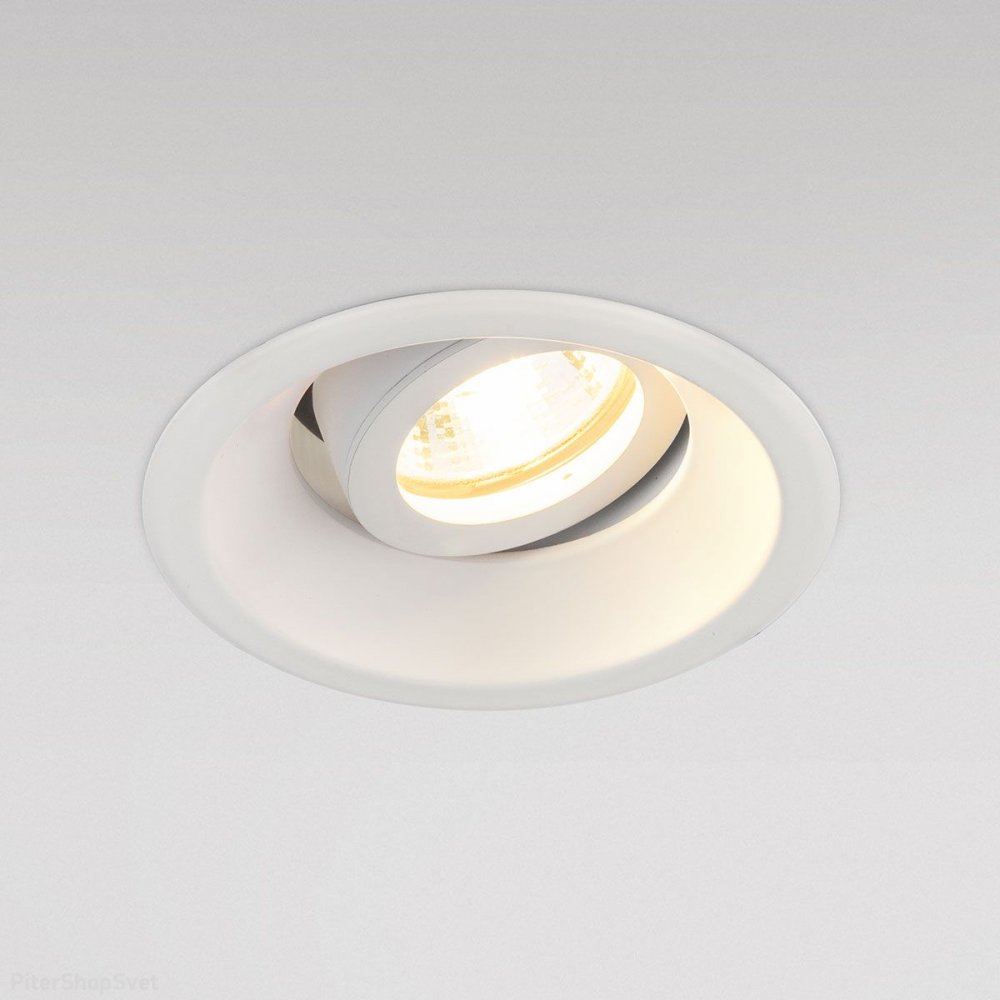 Белый встраиваемый круглый поворотный светильник «Moldes» 6068 MR16 WH белый