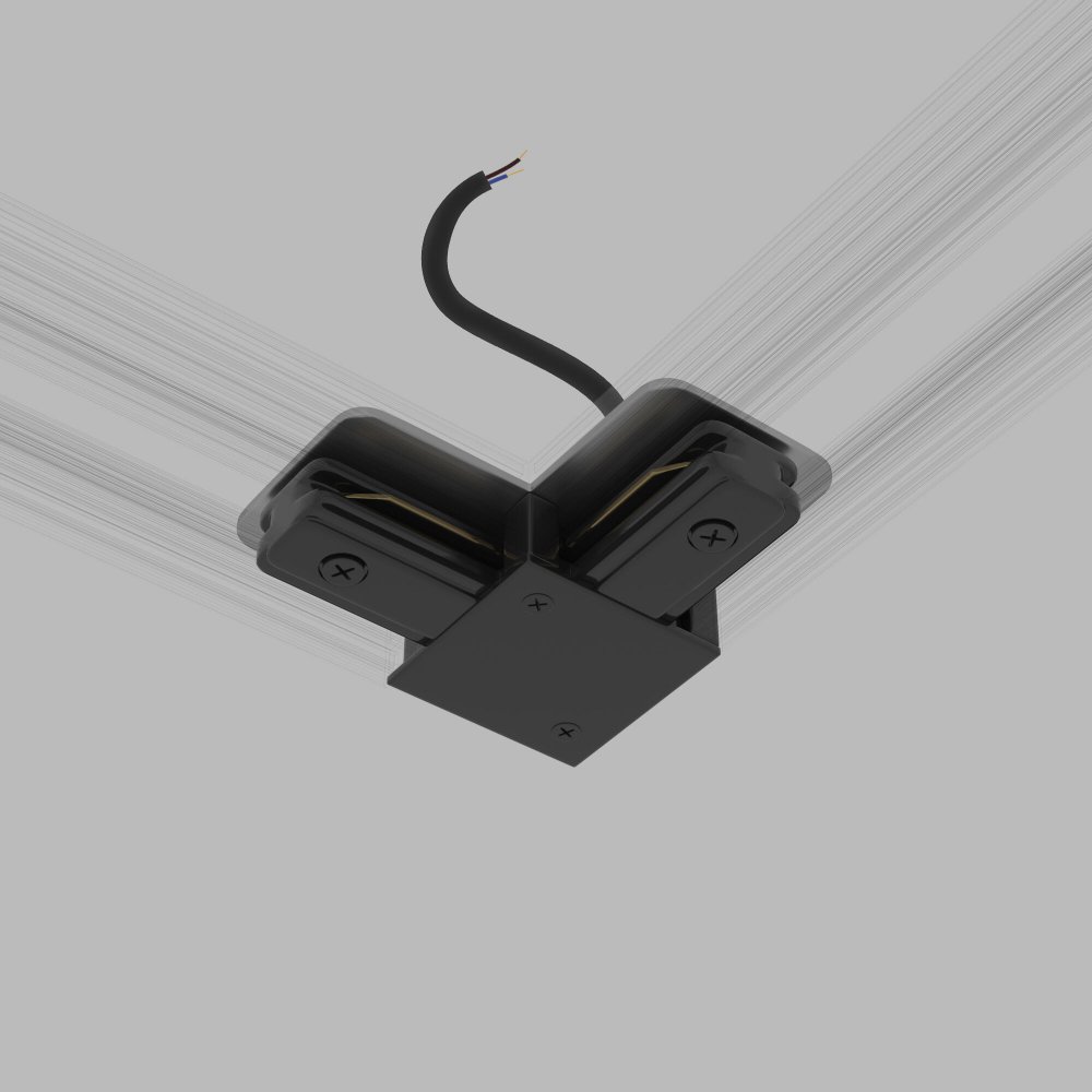 Соединитель электрический коннектор угловой с вводом питания для однофазного шинопровода «Basic System» 85012/00