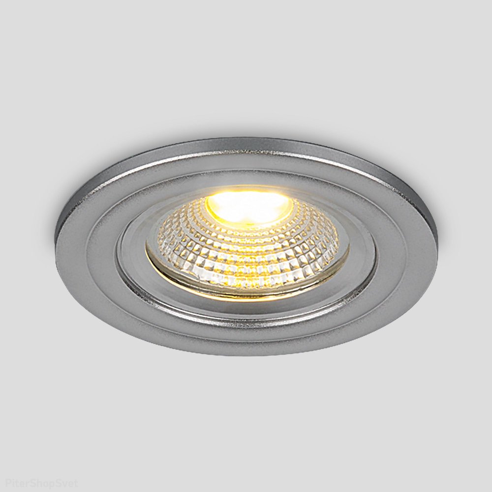 круглый встраиваемый светильник «Degra» 9902 LED 3W COB SL серебро