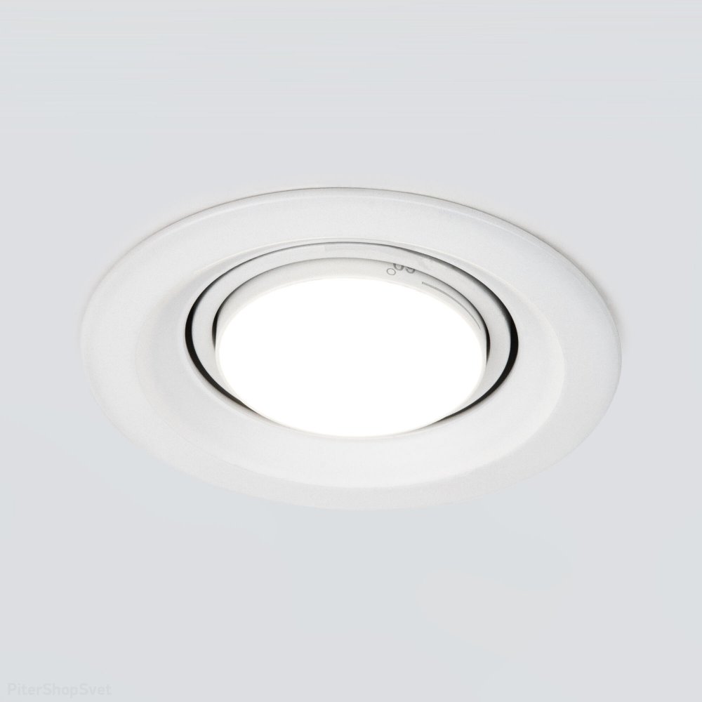 встраиваемый круглый поворотный светильник с регулируемым углом «Zoom» 9919 LED 10W 3000K белый
