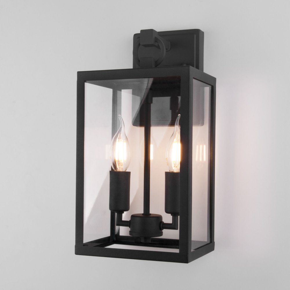 Прямоугольный фасадный светильник Candle D (35150/D) чёрный