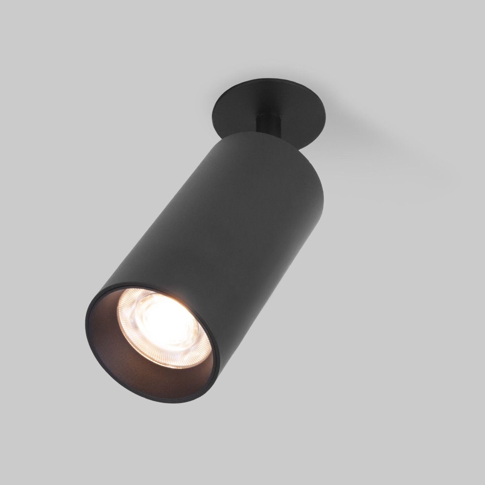Чёрный встраиваемый светильник спот 15Вт 4200К 45° Diffe