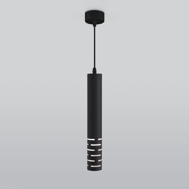 Чёрный подвесной светильник цилиндр DLN003 MR16 черный матовый