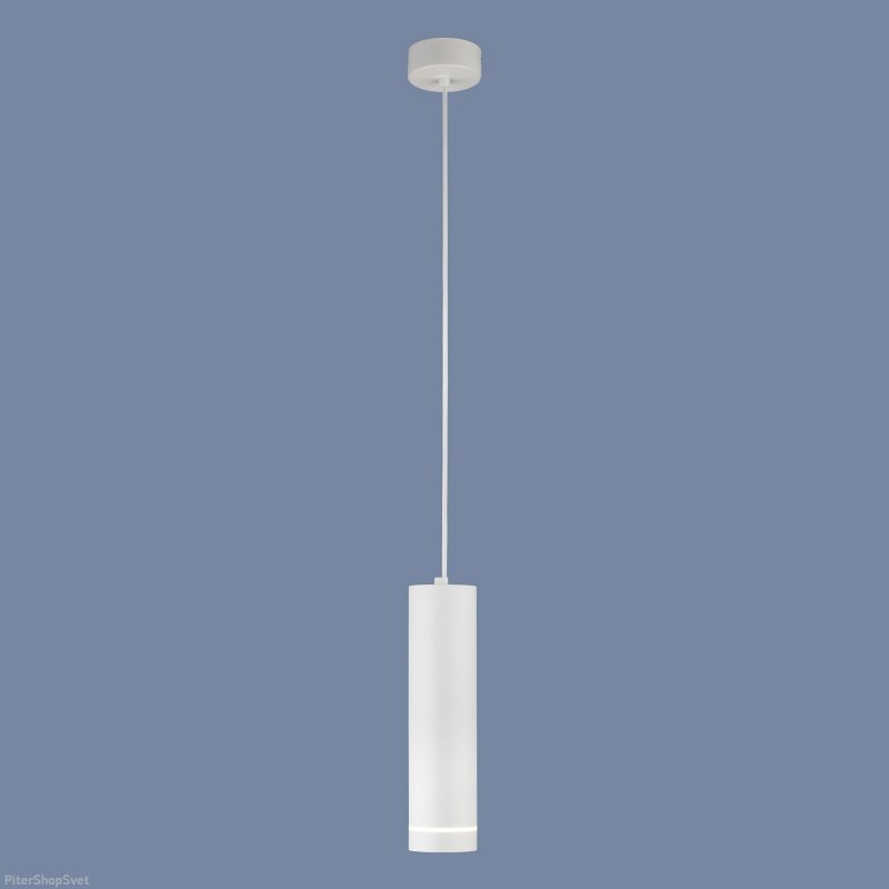 Белый подвесной светильник со светящейся полоской DLR023 12W 4200K белый матовый