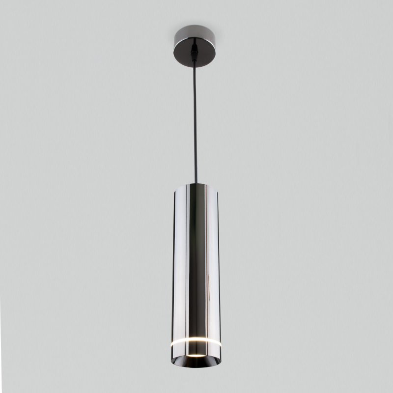 Подвесной светильник цилиндр цвета чёрный жемчуг 12Вт 4200К DLR023 12W 4200K Черный жемчуг
