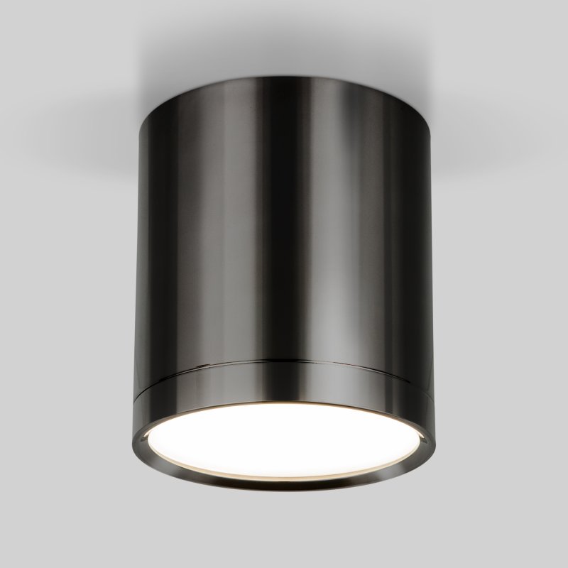 Накладной потолочный светильник цилиндр цвета чёрный жемчуг 6Вт 4200К DLR024 6W 4200K Черный жемчуг