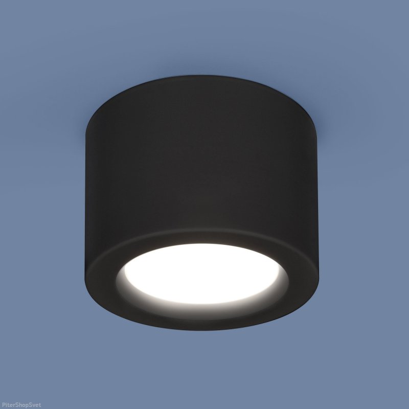 Накладной потолочный светильник DLR026 6W 4200K черный матовый