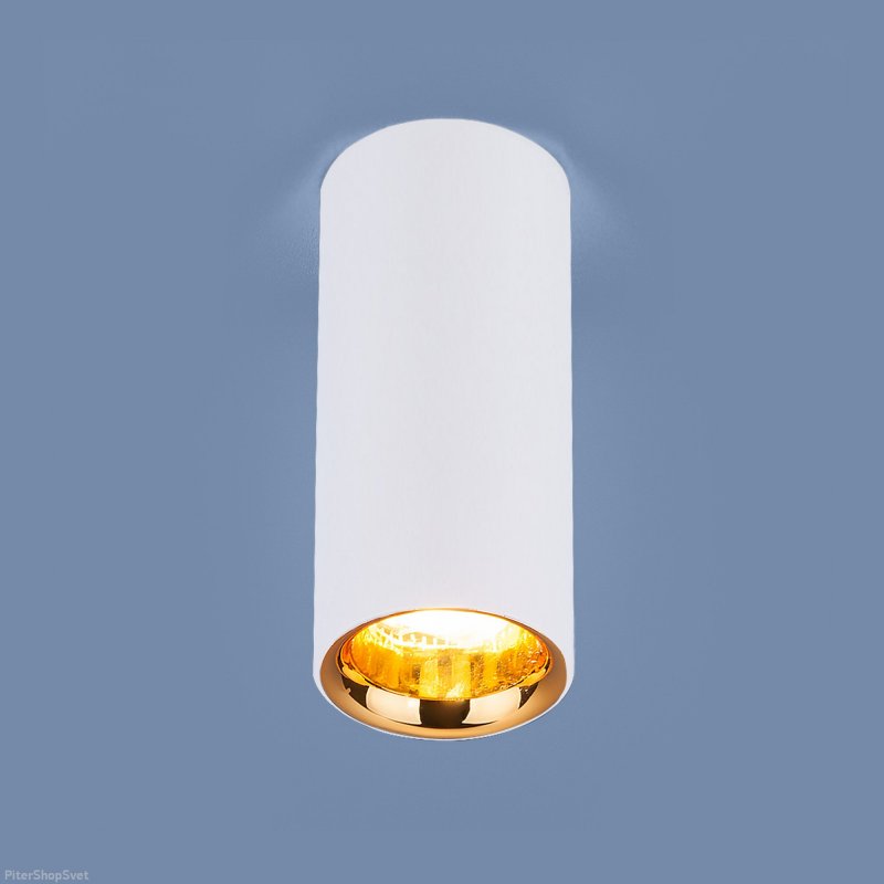 Накладной потолочный светильник DLR030 12W 4200K белый матовый/золото