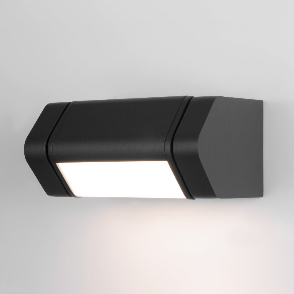 Чёрный уличный настенный поворотный светильник подсветка 8Вт 4000К IP54 DORS D LED (35163/D) черный