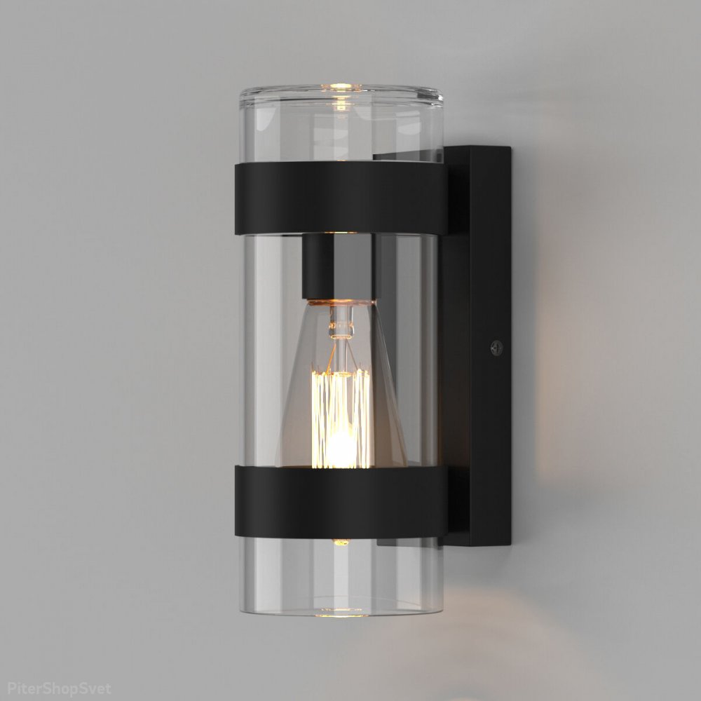 уличный настенный светильник цилиндр Falcon черный (35167/D)