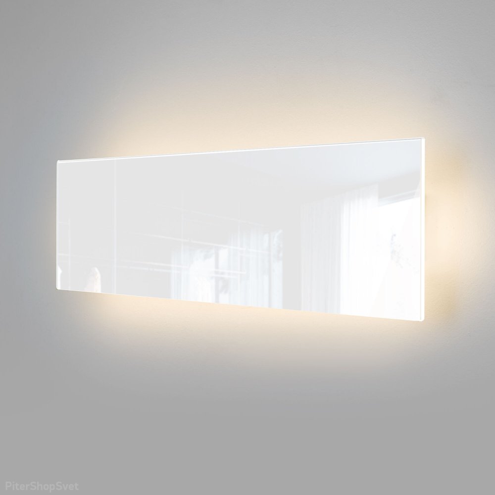 Стеклянный белый плоский настенный светильник подсветка 13Вт 4000К Favorit Light (MRL LED 1125)