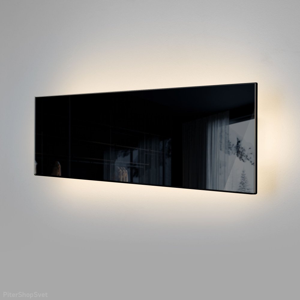 Чёрный стеклянный настенный светильник подсветка 13Вт 4000К Favorit Light черный (MRL LED 1125)