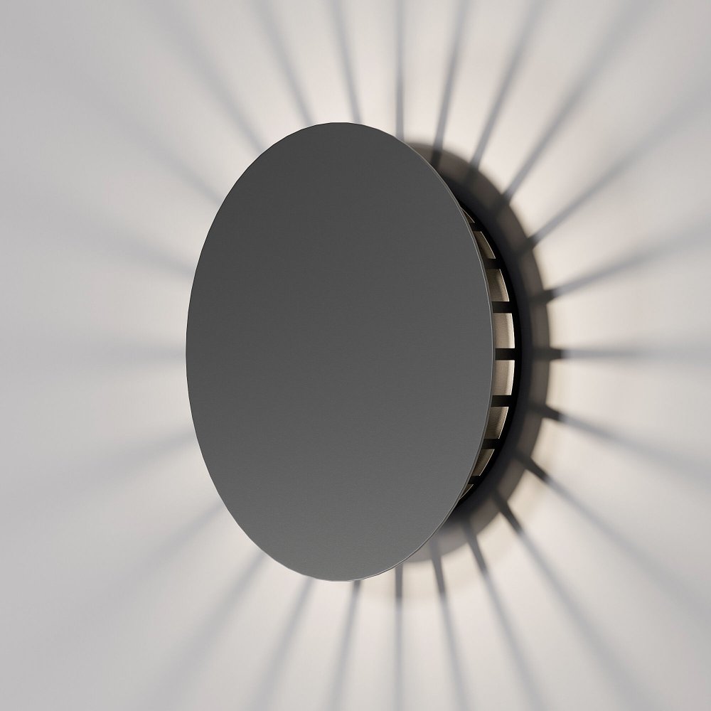 26см круглый уличный настенный светильник подсветка «Firenze» (35178/D) черный