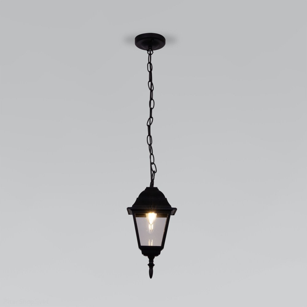 Чёрный уличный подвесной светильник Fuga H черный(35148/H)