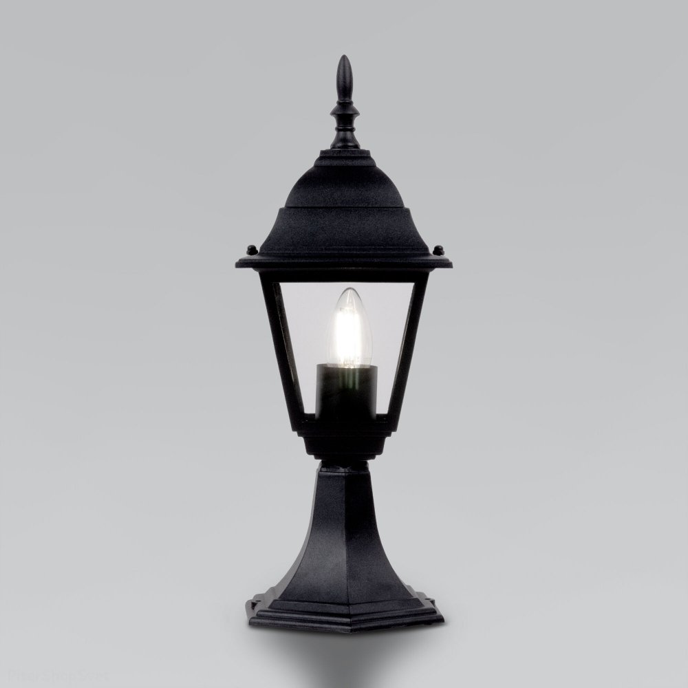 Чёрный уличный светильник столбик Fuga S черный(35148/S)