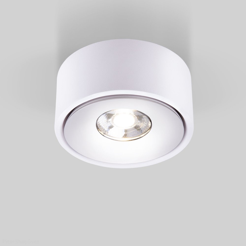 Белый накладной поворотный светильник 8Вт 4200К Glide 8W белый (25100/LED)