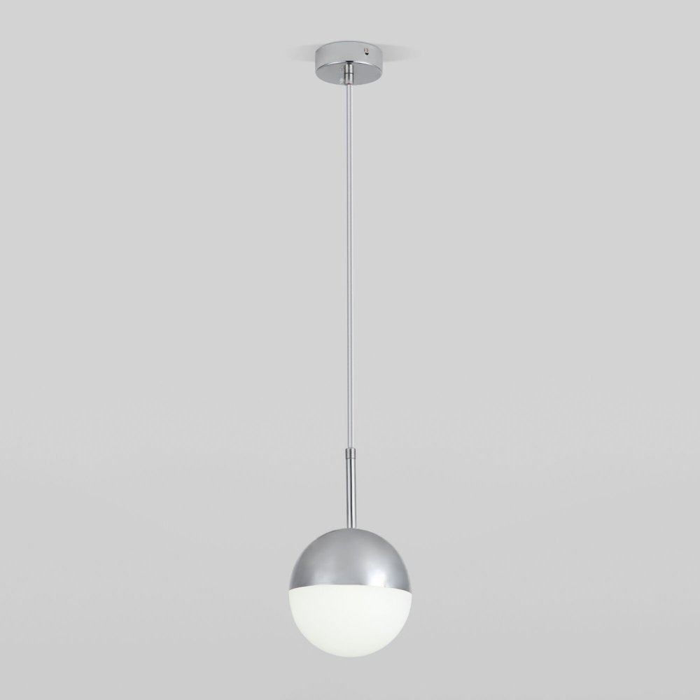 Хромированный подвесной светильник шар Ø12см Grollo хром (50120/1)
