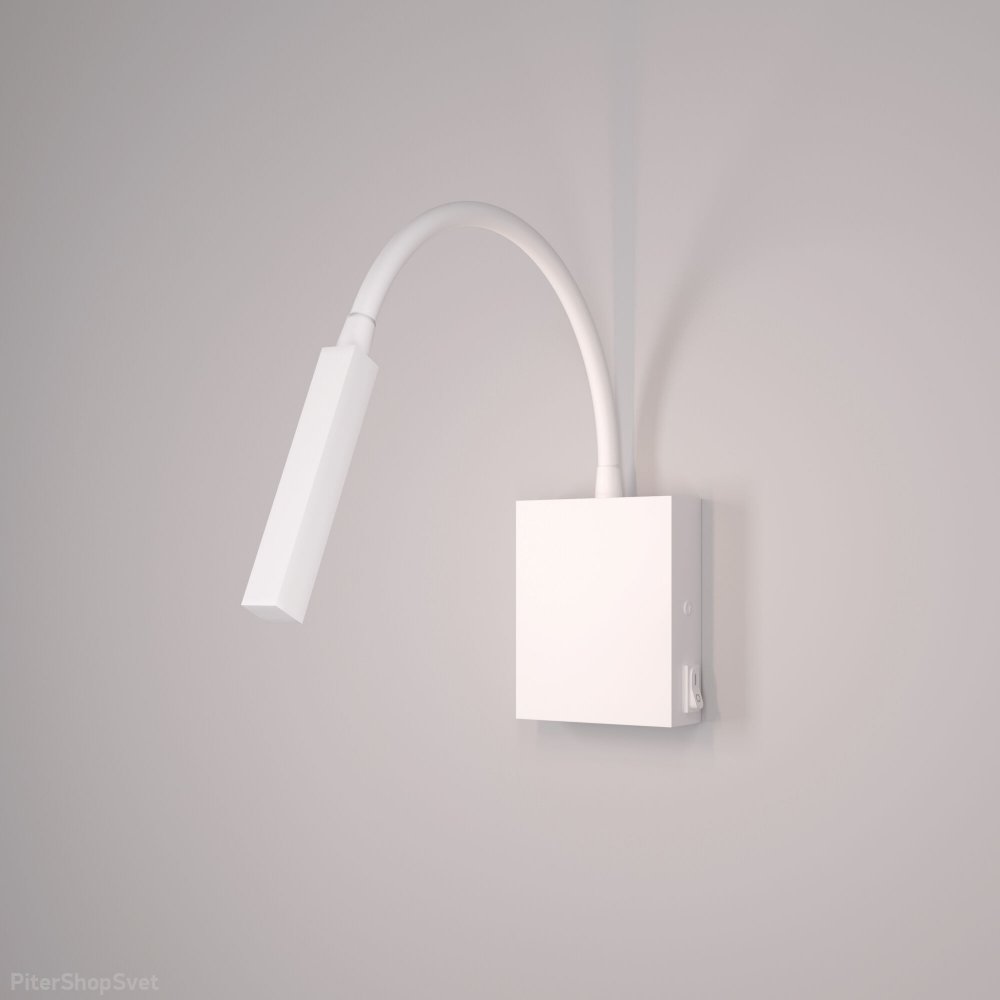 Белый гибкий настенный светильник с выключателем 4Вт 4000К «KNOB» 40118/LED белый