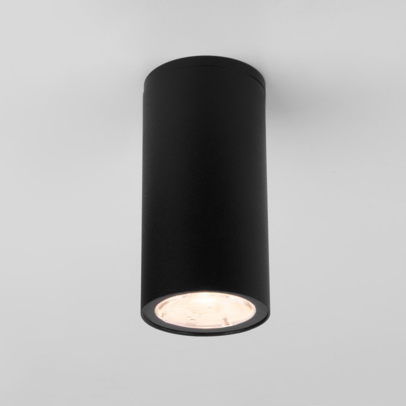 Чёрный уличный накладной потолочный светильник цилиндр 4Вт 4000К IP65 Light LED 2102 (35129/H) черный