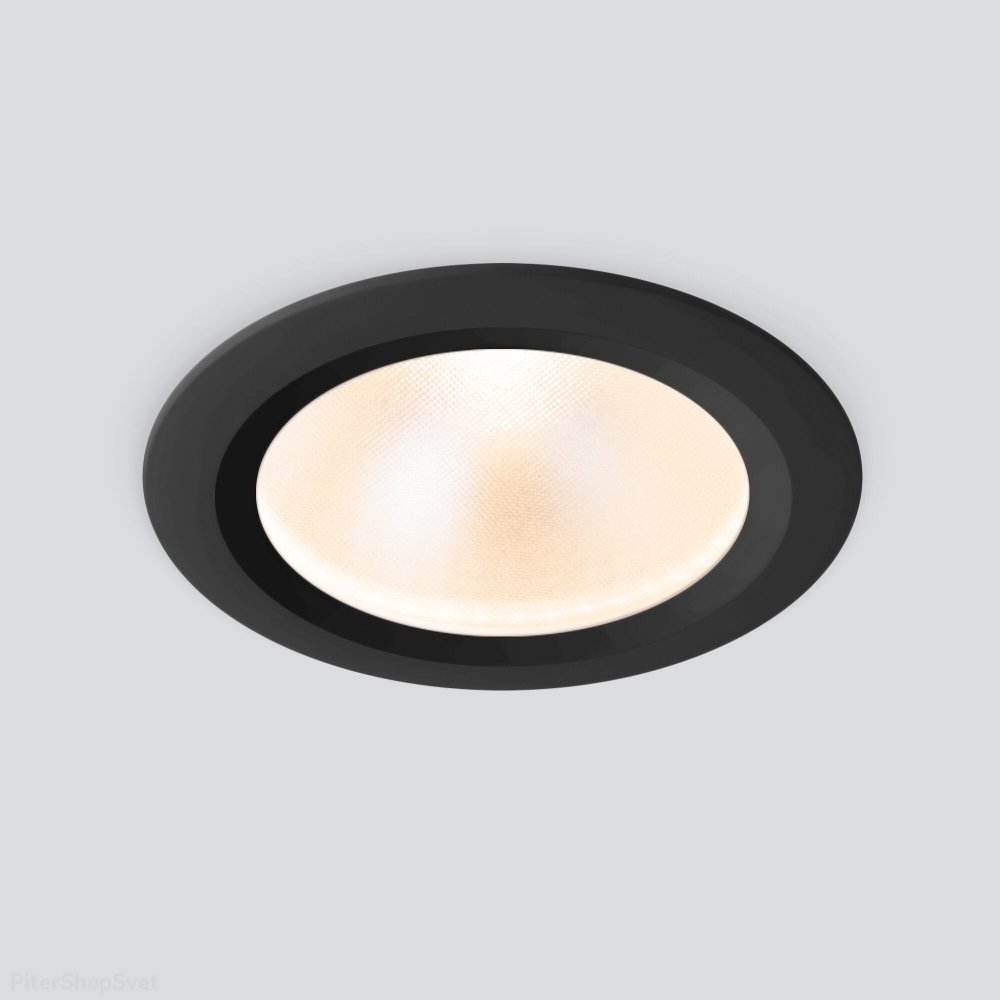Чёрный встраиваемый светильник 6Вт 4000К с влагозащитой IP54 Light LED 3003 (35128/U) черный