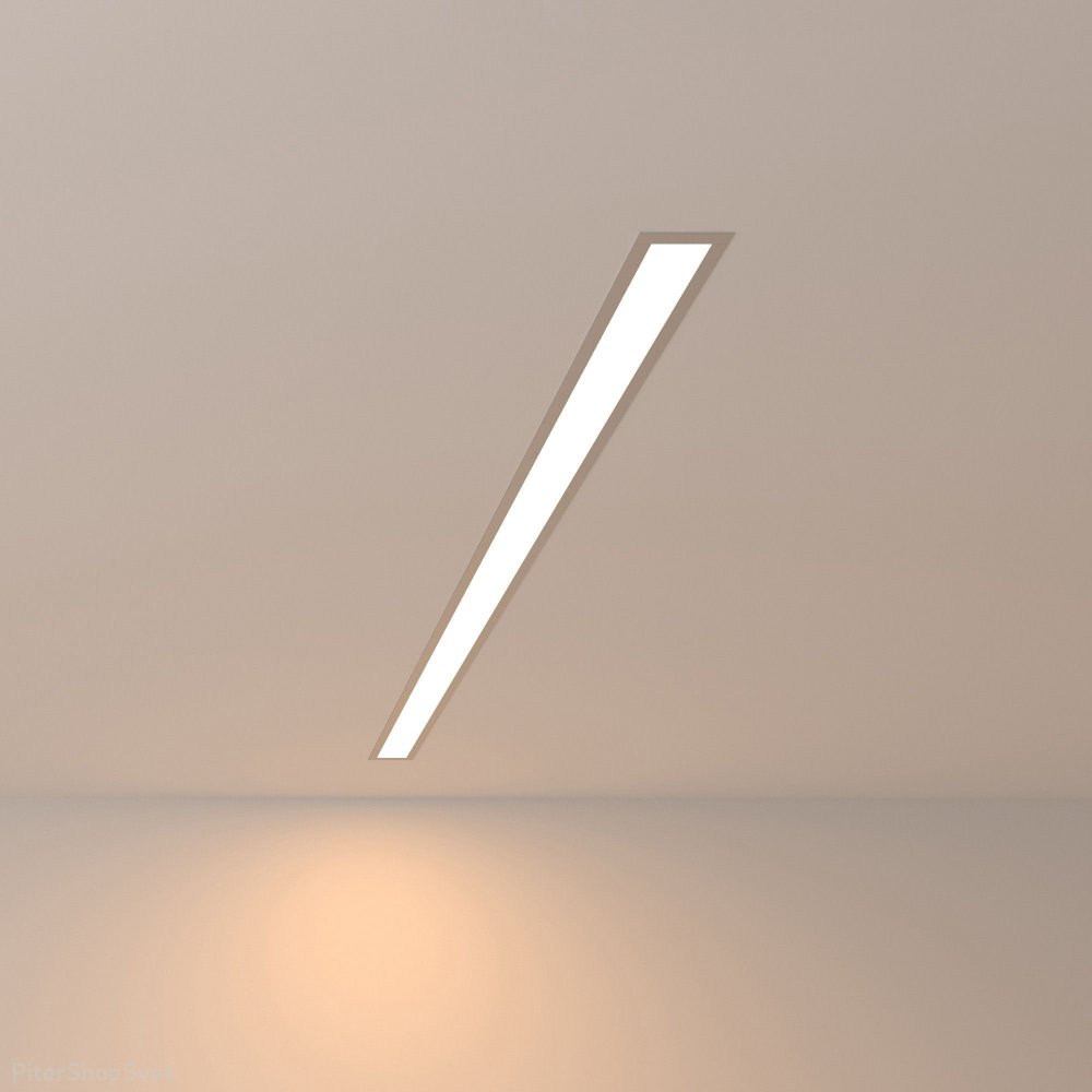 «GRAND» Линейный светодиодный встраиваемый светильник 103см 20W 3000K матовое серебро (101-300-103)