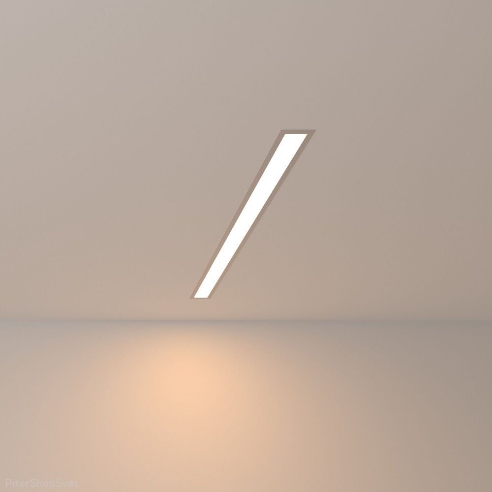 «GRAND» Линейный светодиодный встраиваемый светильник 78см 15W 3000K матовое серебро (101-300-78)