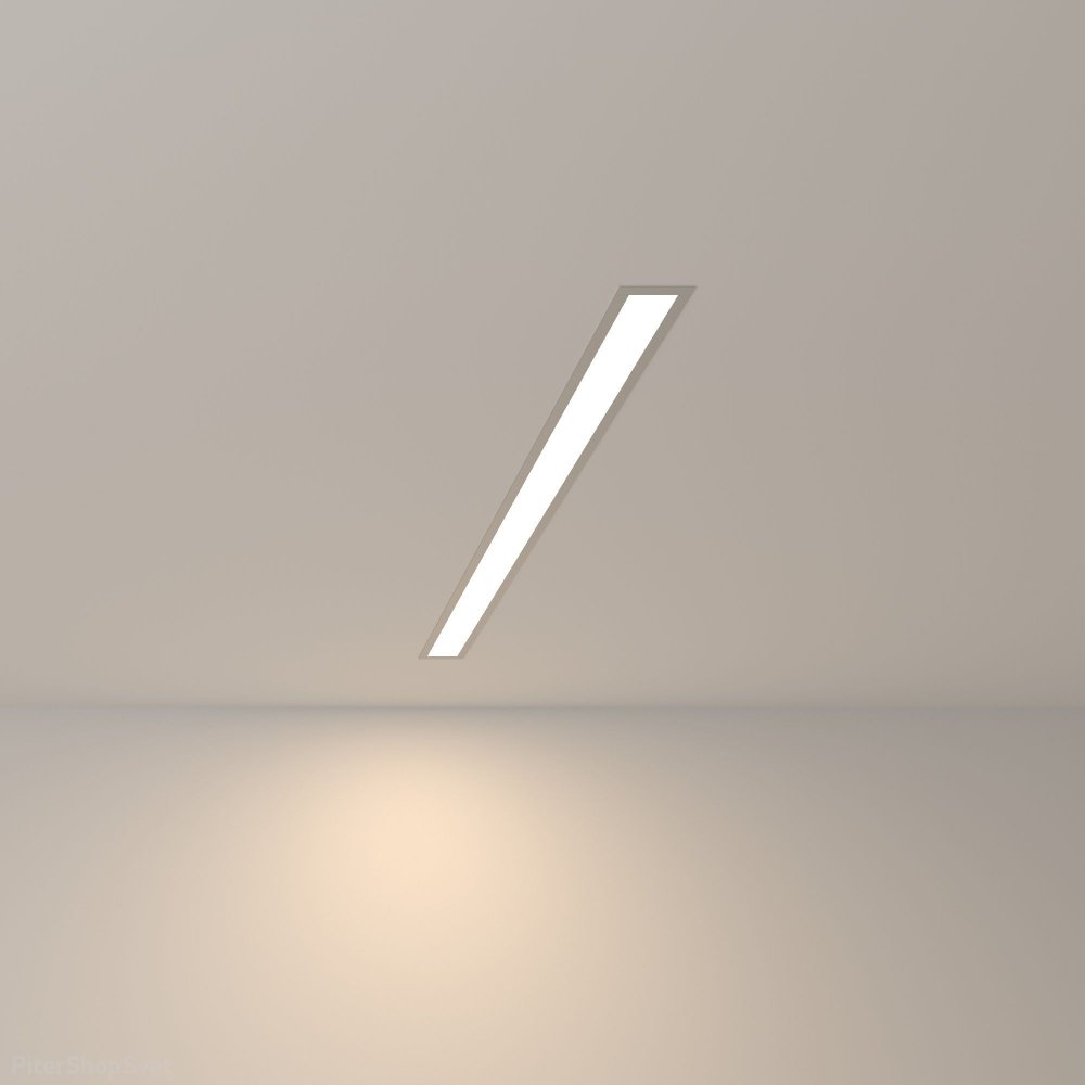«GRAND» Линейный светодиодный встраиваемый светильник 78см 15W 4200K матовое серебро (101-300-78)