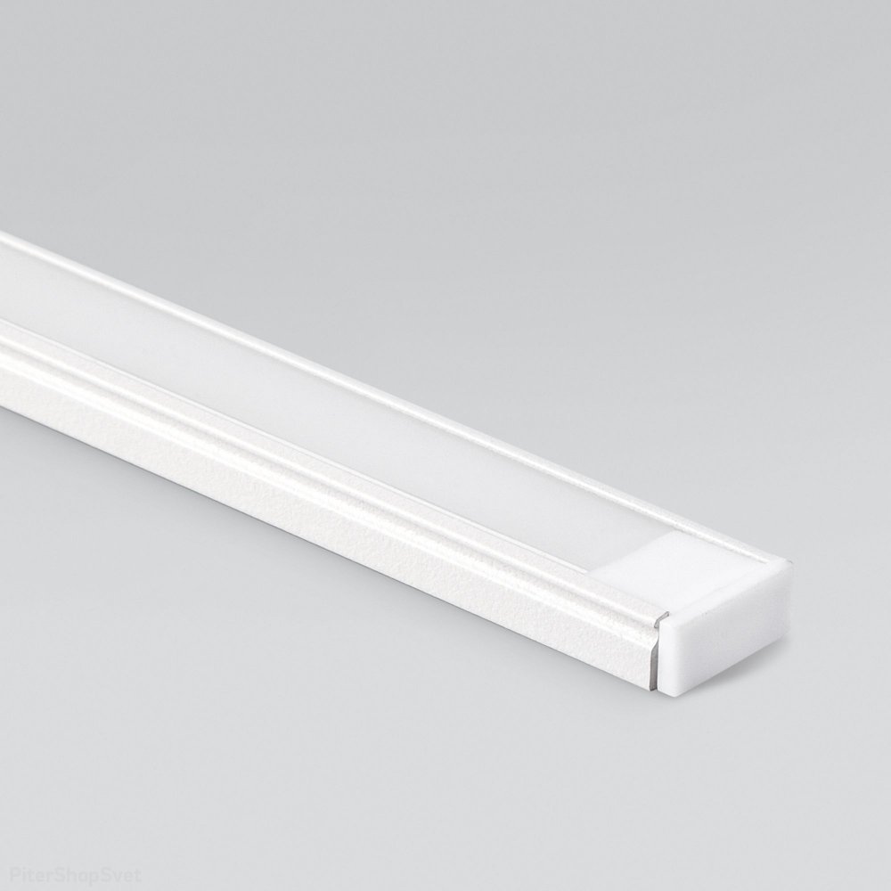 Белый накладной алюминиевый профиль для светодиодной ленты до 11мм LL-2-ALP006