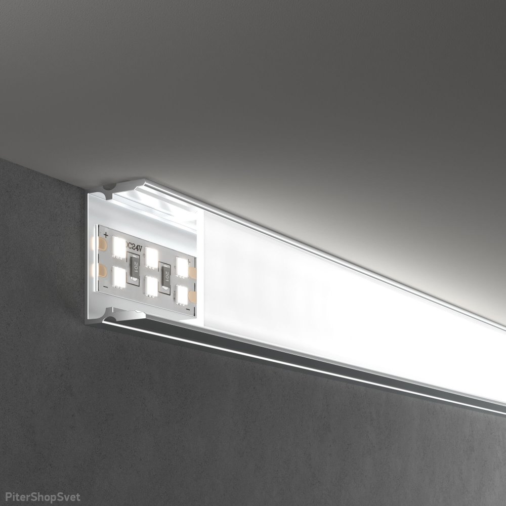 Накладной алюминиевый профиль для трехрядной LED ленты до 18,5мм LL-2-ALP018