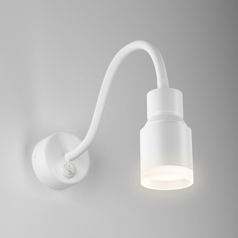 Белый гибкий настенный светильник с выключателем Molly LED белый (MRL LED 1015)