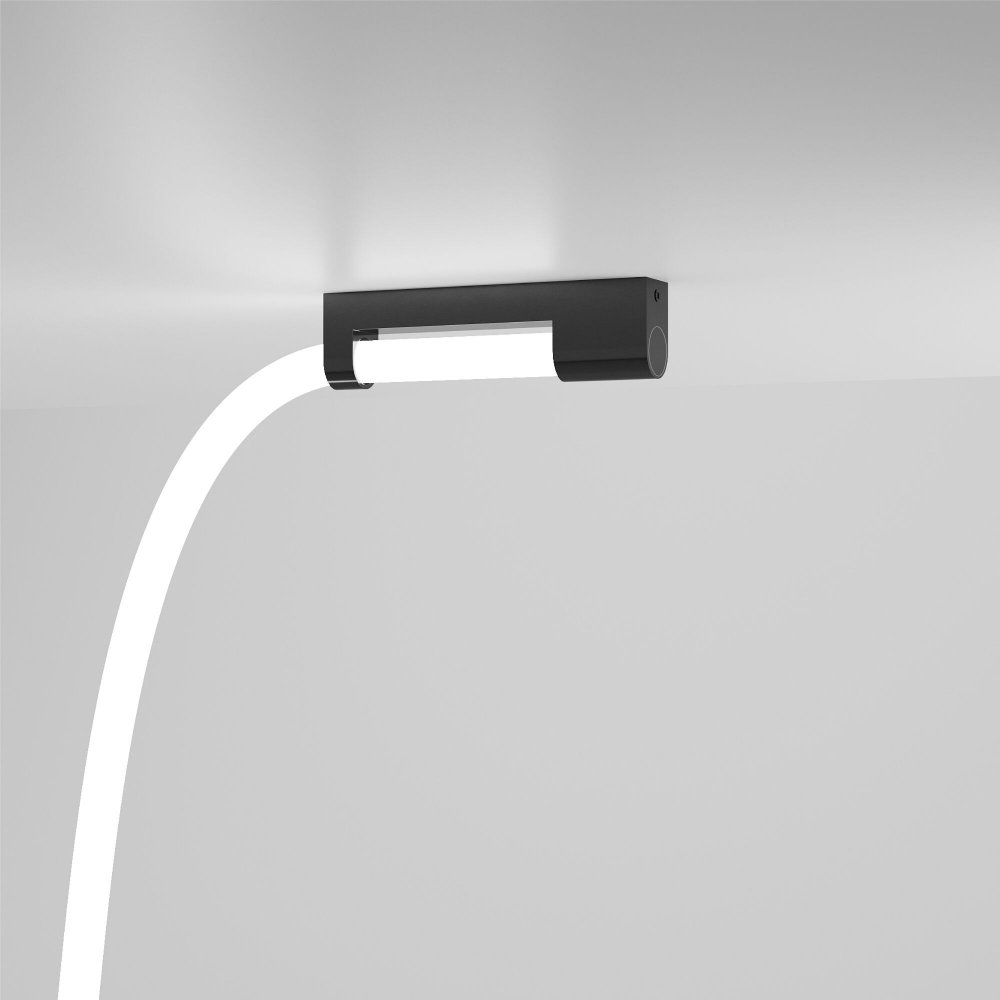 Торцевое накладное крепление для круглого гибкого неона «Full light» черный (FL 28160)