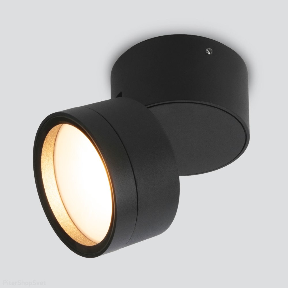 Уличный накладной поворотный светильник для подсветки 7Вт 4000К IP54 чёрный Okko