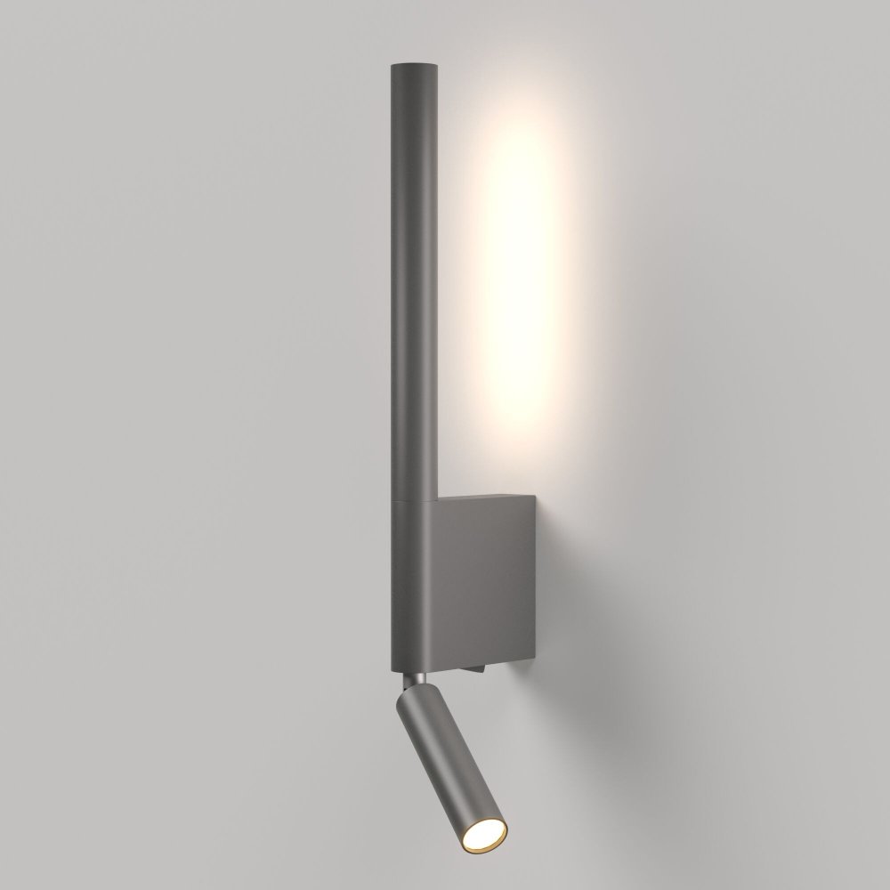 Настенный светильник подсветка стержень с лампой для чтения «Sarca» LED графит 4000К (40111/LED)